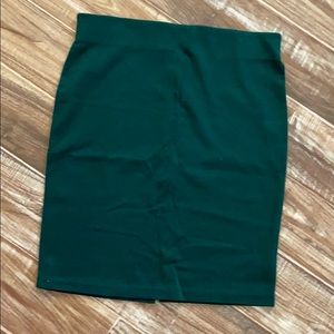 Emerald green pencil skirt